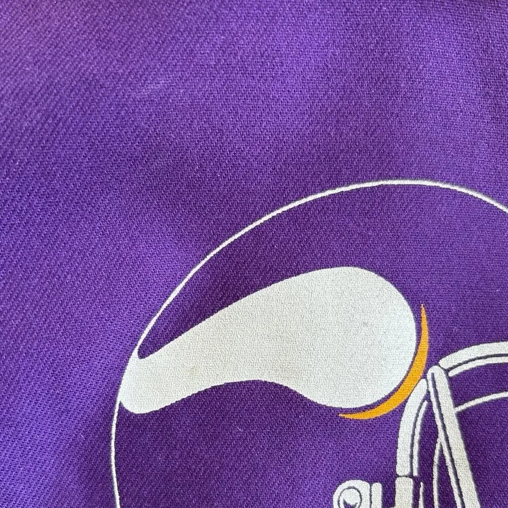 Vintage 1990s Minnesota Vikings Duffel Bag Purple Yellow USA Made NASCO Strap